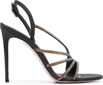 Le Silla Belen 110mm leather sandals - women - Other fibres - 37 - Black