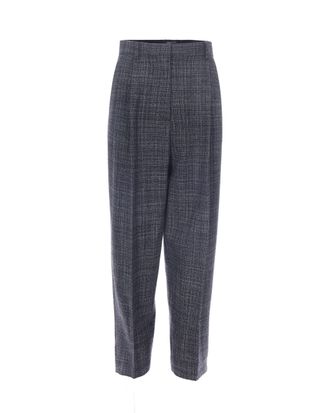 Fabiana Filippi Carrot Fit Pants in Moulin&eacute; Pliss&eacute; Wool