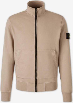 Stone Island Cotton Zip-Up Sweatshirt