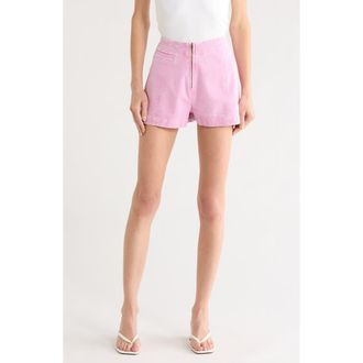 Young Fabulous & Broke Zip Front Cotton Blend Shorts in Purple Jasmine Mineral at Nordstrom Rack, Size X-Small