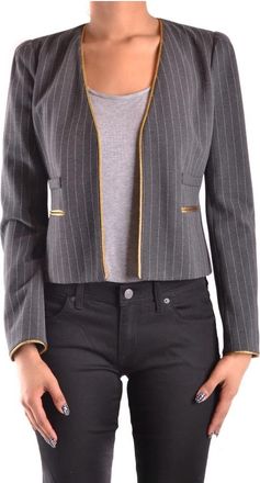 Pinko Gestructureerde Blazer - Dames - Blazers - Grijs - M - Jassen