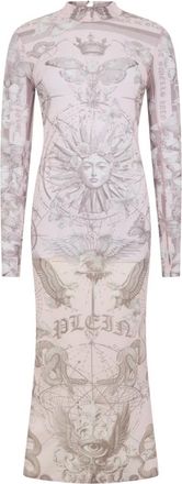 Philipp Plein Dames, Jurken, Roze, Maat: M Tulle