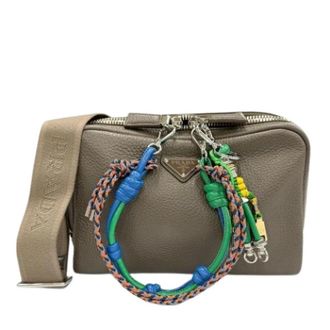 Prada Pre-owned Vintage Crossbody Bag - Dames - Pre-owned - Grijs - Maat: ONE Size Leer