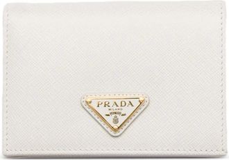Prada Portafoglio piccolo in pelle Saffiano - Bianco