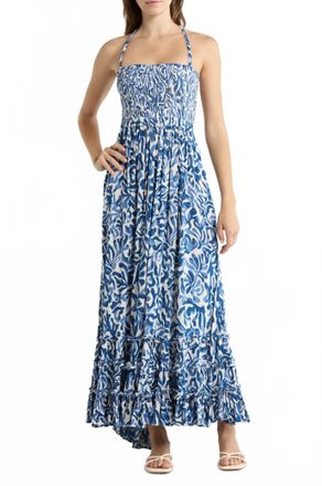 Elan Womens Coralina Maxi Dress In Blue