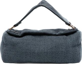 Prada Pre-owned Shoulder Bags, female, Gray, Size: ONE SIZE Pre-owned Textured Shoulder Bag