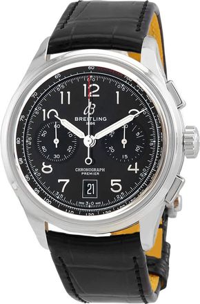 Breitling Premier B01 Chronograph 42 Automatic Chronometer Black Dial Mens Watch AB0145221B1P1 ms