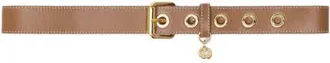 Maje Leather belt with eyelets in Moka at Nordstrom, Size Medium