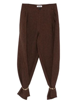 Darkpark ring-cuff trousers - women - Fabric - 32 - Brown