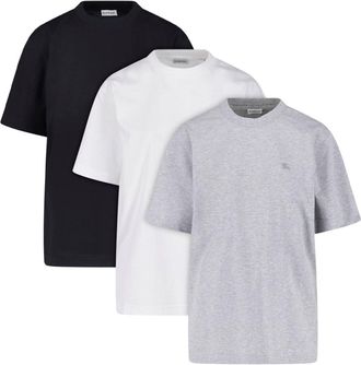 Burberry Set 3 T-Shirt In Cotone