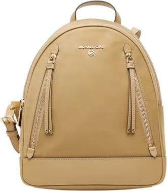 Michael Kors Beige Nylon Leather Backpack (Pre-Owned)