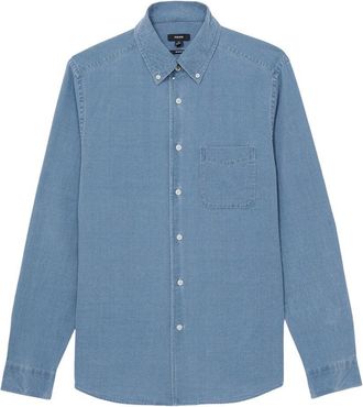Reiss Kittle Denim Pique Top
