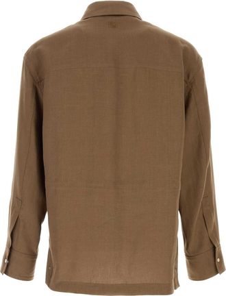 Fendi Gianduia Exterior: Linen Giacche E Gilet Jacket