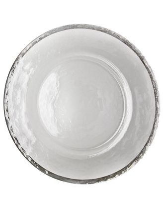 Ten Strawberry Street Alpine Silver Set Of 4 Glass Chargers