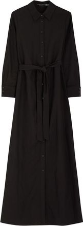 Alice & Olivia Chassidy Lyocell-blend Maxi Shirt Dress - Black - XL (UK16 / XL)