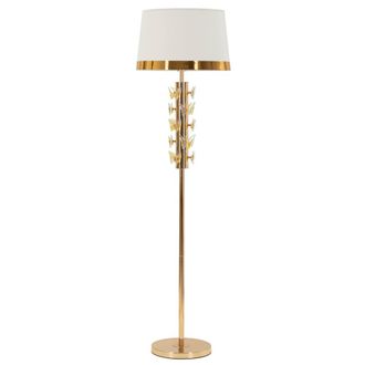 Mauro Ferretti L&aacute;mpara de pie de metal con mariposas de resina, &oslash; 45x157 cm