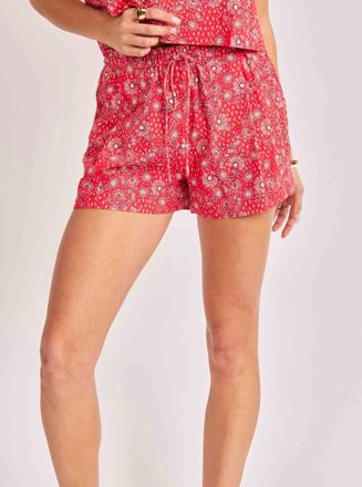 Sadie & Sage Firecracker Drawstring Shorts In Red