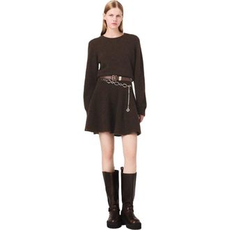 Maje Mini yak blend dress in Dark Brown at Nordstrom, Size 36 Eu