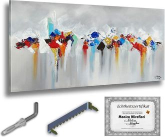 OEM Monica Mirafiori I 100% Pintado A Mano I Cuadro LAventure 140x70cm Cuadro Pintado A Mano Cuadro Acr&iacute;lico Cuadro Acr&iacute;lico De Gran Formato I Arte Modern