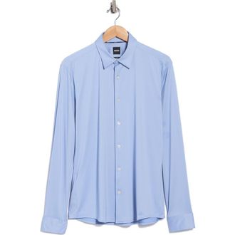 BOSS Slim Fit Roan Kent Button-Up Shirt in Light Blue at Nordstrom Rack, Size Xx-Large