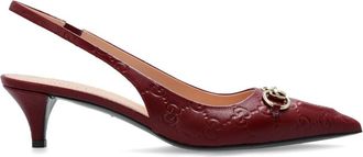 Gucci 45mm Horsebit slingback pumps - Red