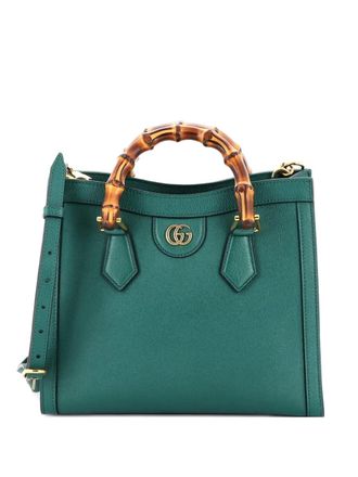 Gucci Diana NM Bamboo Handle Leather Small tote bag - Verde