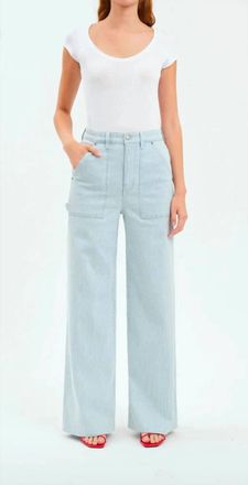 Daze Far Out Utility Jeans In Blue Bell Stripe