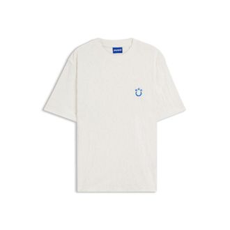 HUGO BOSS Cotton-toweling T-shirt with Happy HUGO