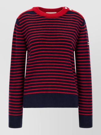 Ami wool striped crewneck sweater