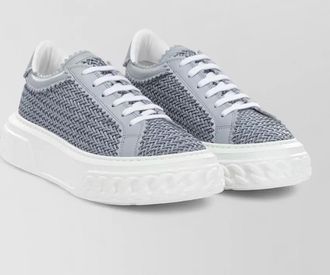 Casadei low top sneakers slip on woven texture rubber