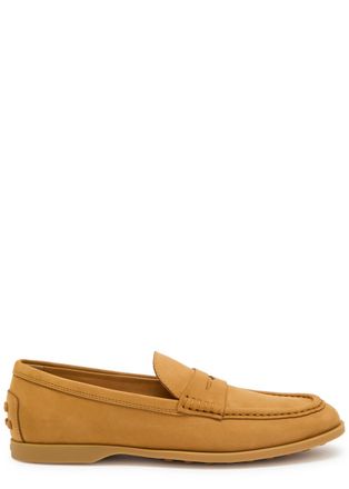 Tod's Gomma Leggero Nubuck Loafers - Tan - 40 (IT40 / UK7)