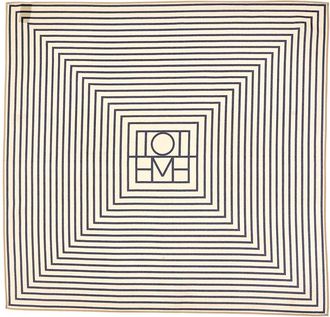 Toteme Geometric Print Monogram Silk Scarf