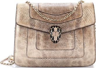Bulgari Serpenti Forever Crossbody Bag Metallic Karung Small
