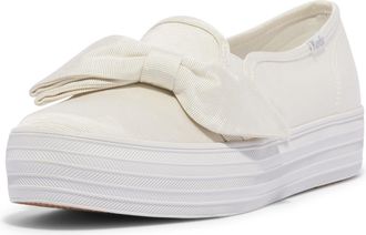 Keds Womens Triple Decker Sneaker, White Bow Celebrations, 6.5 UK