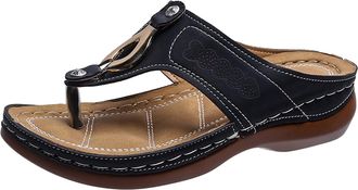 Generic Clip Toe Sandals For Women, WomenS Flip Flops Wedge Ladies Toe Post Arch-Support Orthopedic Slippers Non Slip Washable Lightweight Summer Flip Flops W