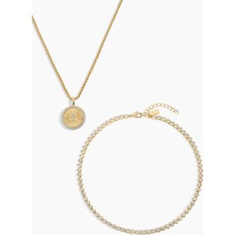 Electric Picks Guardian Necklace Set of 2 in Gold at Nordstrom