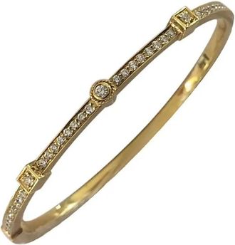 Penny Preville Ladies Diamond Bangle in Yellow Gold - B3003G