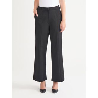 Misook Naomi Wide Leg LuxeStretch Ponte Pant, Biscotti - True Fit in Black at Nordstrom, Size Xx-Large