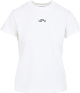 Maison Margiela Off White Cotton T-Shirt-Donna