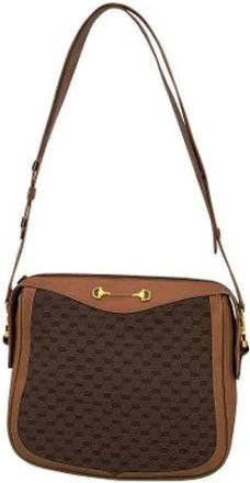 Gucci Pre-owned Cross Body Bags, female, Brown, Size: ONE SIZE Pre-owned Vintage Tan Brown Micro Gg Monogram Canvas Shoulder Bag