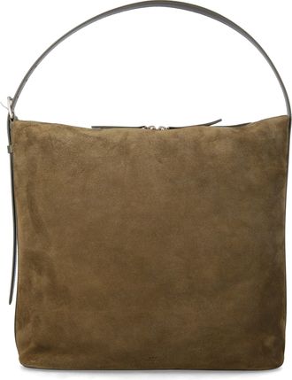 A.P.C. Vera Maxi Suede Shoulder Bag