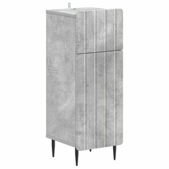 vidaXL Armario De Almacenamiento Para Ba&ntilde;o Zwolle Gris Hormig&oacute;n Vidaxl