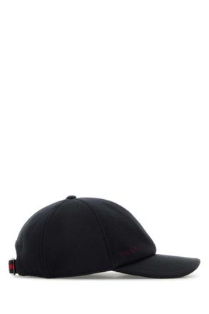 Gucci Mens Navy Blue Wool Baseball Cap Exterior: Cappelli E Fasce Per Capelli Hat