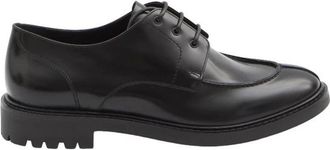 Saint Laurent Lino Derby - Heren - Veterschoenen - Zwart - 43 EU - Leer - Schoenen