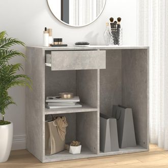vidaXL Armario De Maquillaje Madera Gris Hormig&oacute;n 80x40x75cm Vidaxl