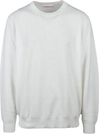 Sun 68 White Crew Neck Cotton Sweater