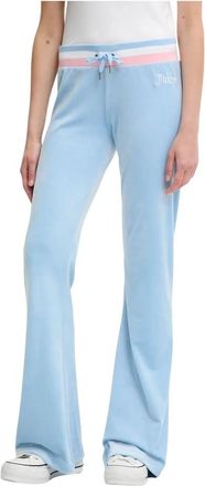 Juicy Couture Christine Stripe Low Rise - Dames - Sweatpants - Blauw - L - Polyester - Broeken