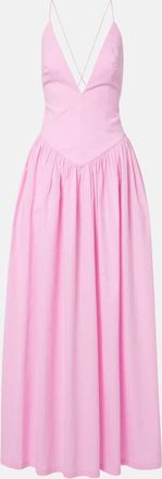 Adriana Degreas Open-back cotton maxi dress