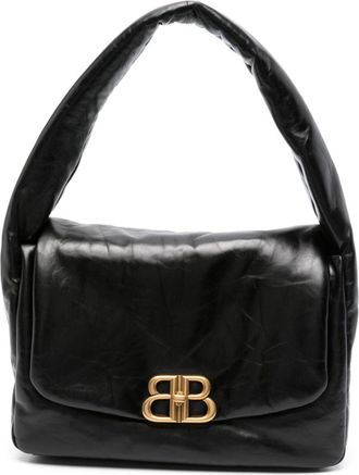 Balenciaga medium Monaco leather shoulder bag - women - CALFSKIN - OS - Black