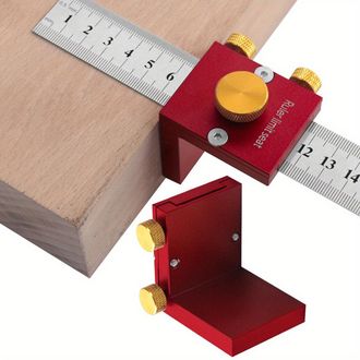 OEM Regla Gu&iacute;a De Acero Para Carpinter&iacute;a - Bloque De Posicionamiento - Herramienta De Tope Para Reglas - Posicionador De Medici&oacute;n De Madera Para Bricolaje